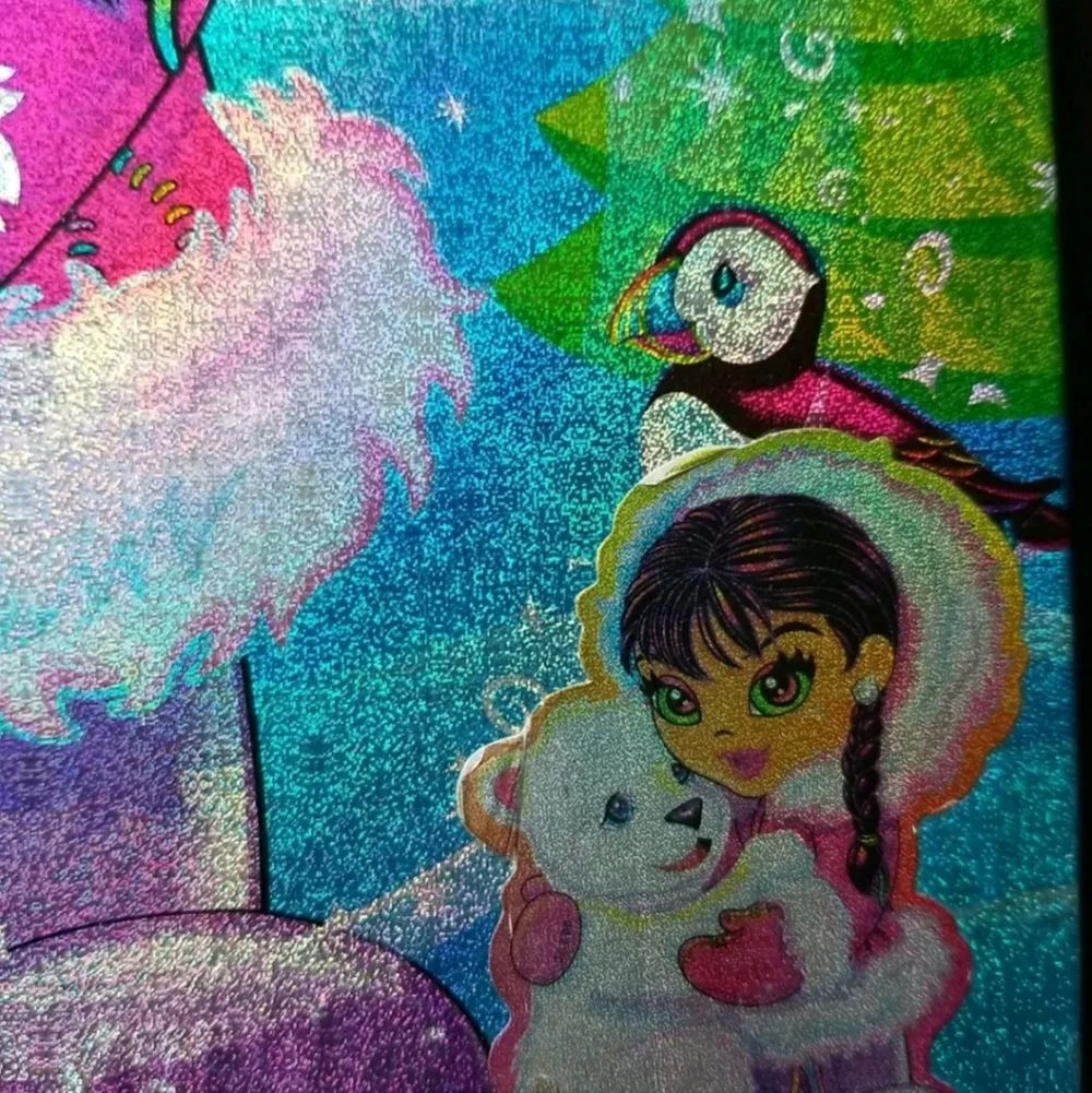 Y2K Lisa Frank Anana Eskimo Polar Bear White Tuscan Bird 3 Ring Binder *FLAW.